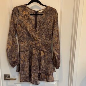 Multicolor Long Sleeve Romper